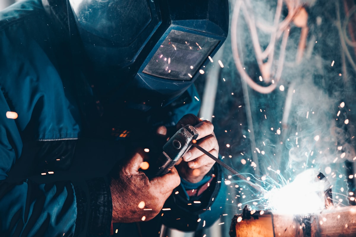 Engineer working on a radiator