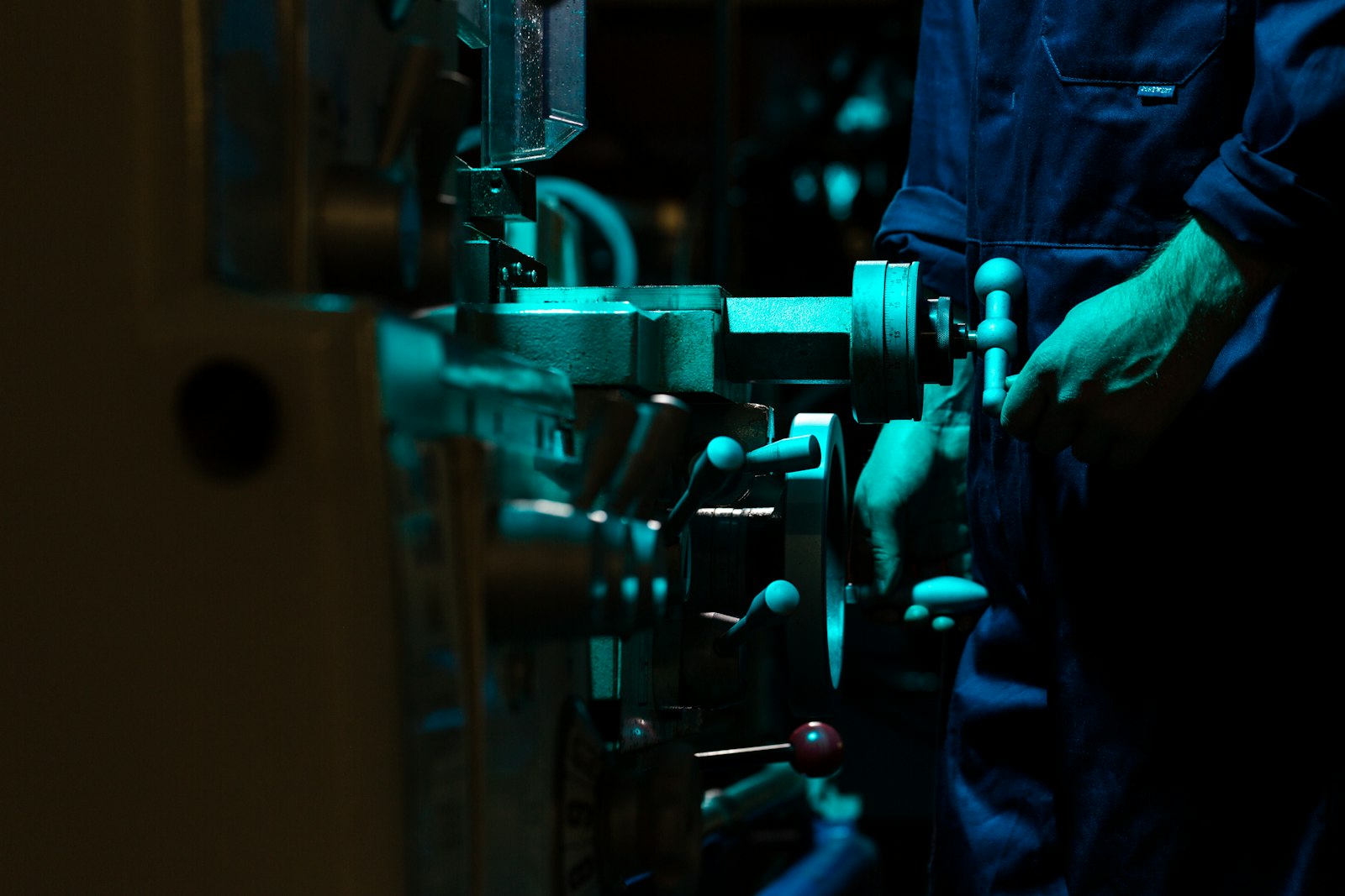 Computer technician at work