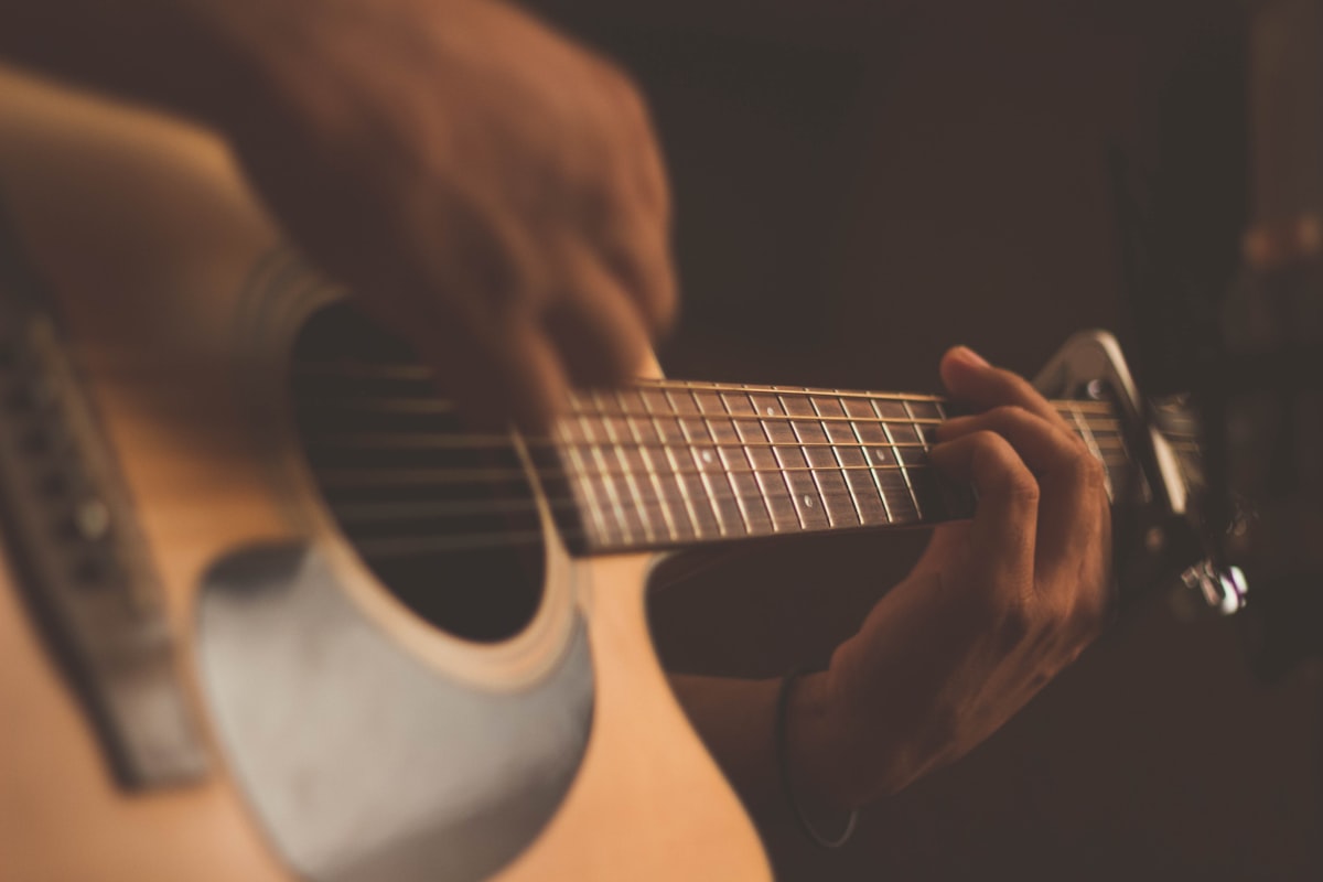 Vintage acoustic guitar